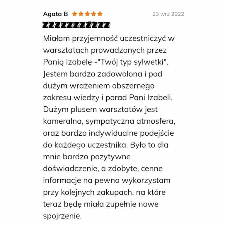 opinia warsztaty
