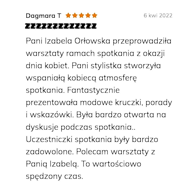 opinia warsztaty