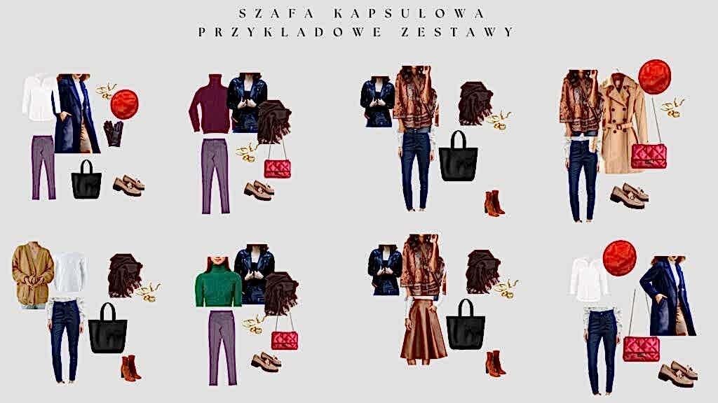 szafa kapsułowa przykładowe zestawy