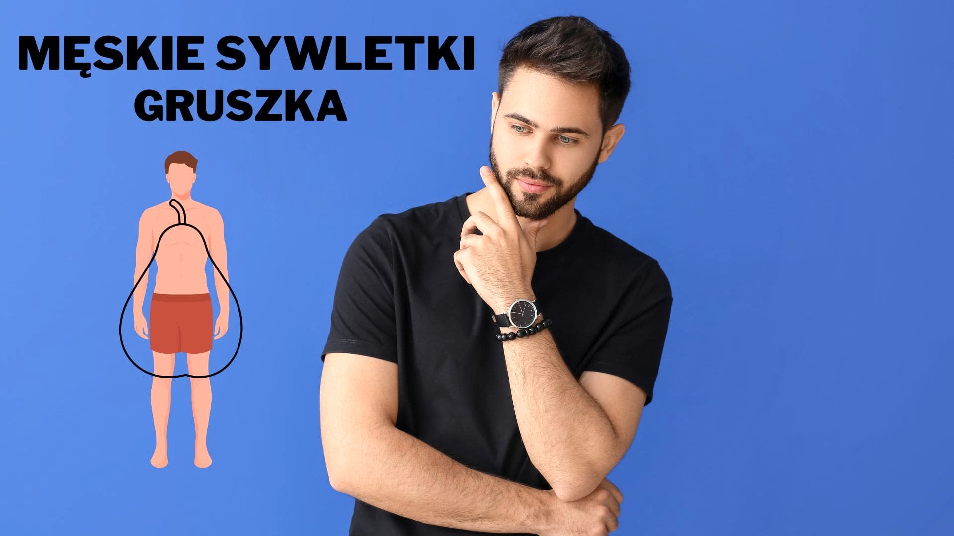 Sylwetka męska gruszka (trójkąt). Analiza sylwetki.